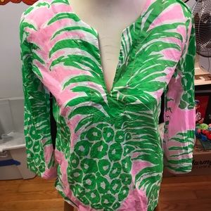 Lilly Pulitzer Tunic Long Sleeve Blouse Size Small